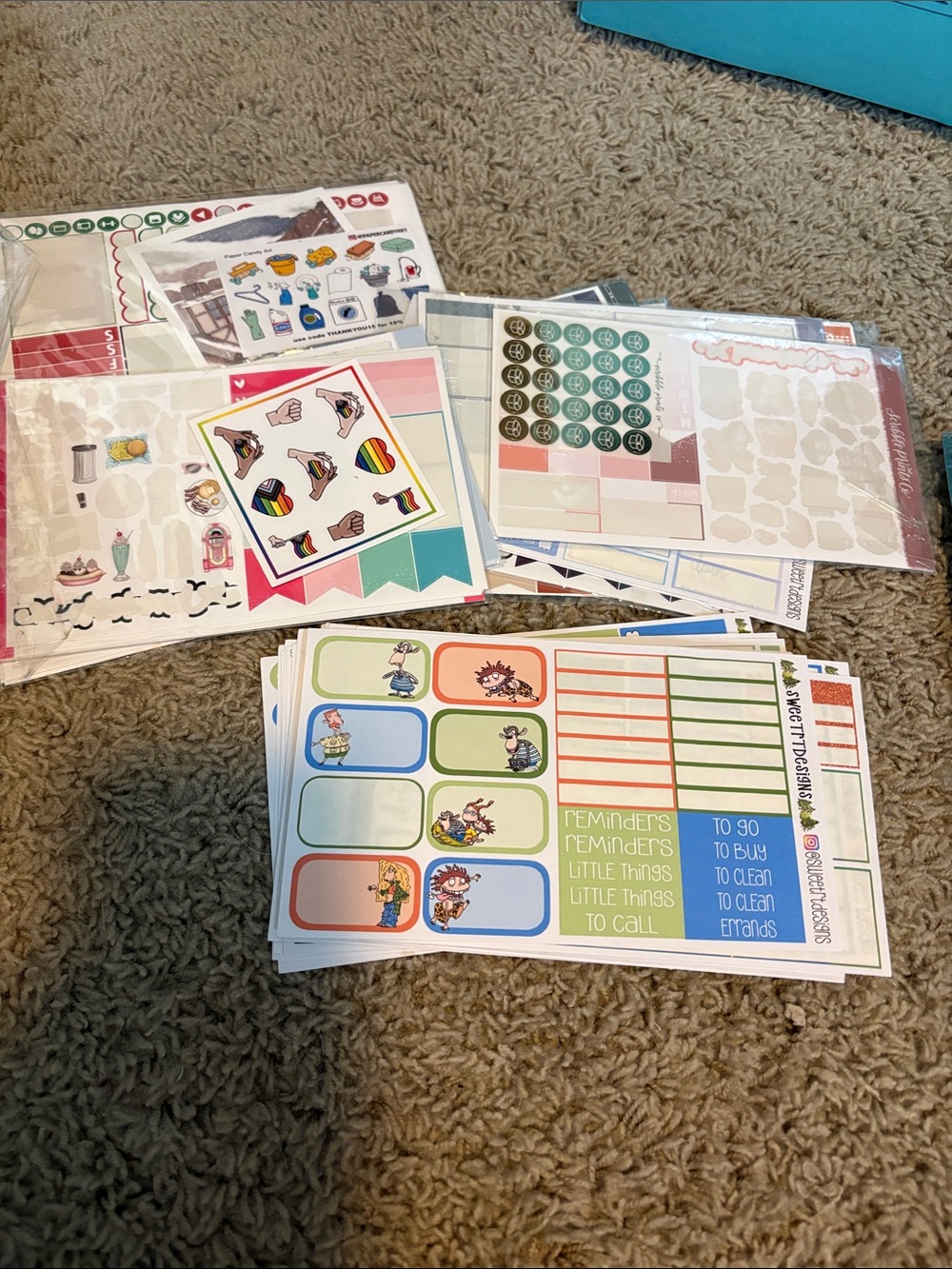 Assorted Planner Sticker Sheets - Multicolor